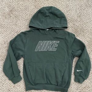 Nike Kids Green Logo Pullover Hoodie
